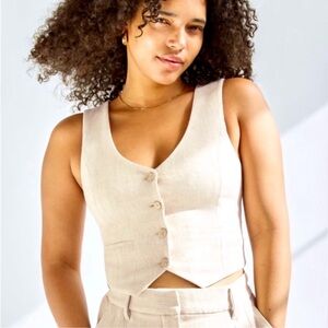 Aritzia Wilfred Devine Vest - Houndstooth print